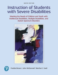 Instruction of Students with Severe Disabilities (9th Edition)  [2020] - Original PDF